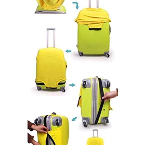 Suitcase Sleeve Protect from ugly scar, dirt . Easy On Off .Floral Pattern - Picture 2 of 5